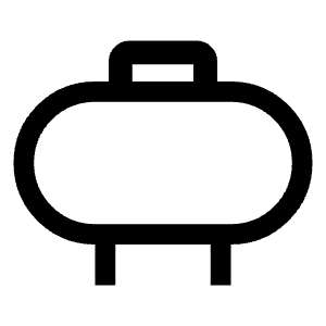 Propane Icon from Outlined Line - Material Symbols Set