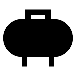Propane Fill Icon from Sharp Fill - Material Symbols Set