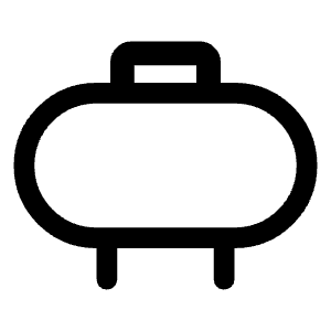 Propane Icon from Rounded Line - Material Symbols Set