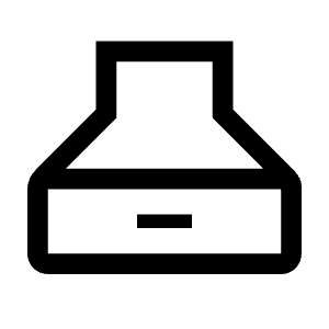 Range Hood Icon from Outlined Line - Material Symbols Set