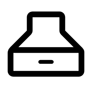 Range Hood Icon from Rounded Line - Material Symbols Set