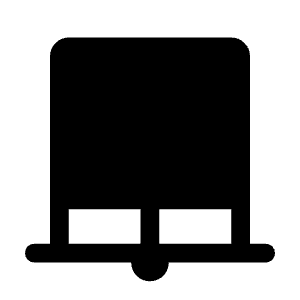 Roller Shades Closed Fill Icon from Rounded Fill - Material Symbols Set