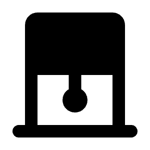 Roller Shades Fill Icon from Rounded Fill - Streamline Material Free Set