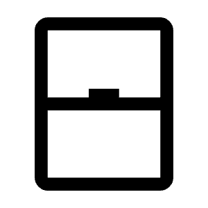 Sensor Window Icon from Outlined Line - Material Symbols Set