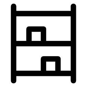 Shelves Icon from Rounded Line - Material Symbols Set