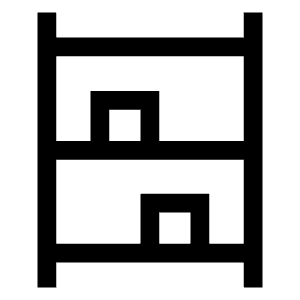Shelves Icon from Sharp Line - Material Symbols Set