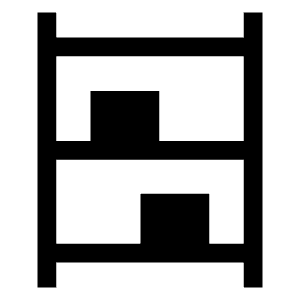 Shelves Fill Icon from Sharp Fill - Material Symbols Set