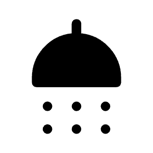 Shower Fill Icon from Rounded Fill - Material Symbols Set