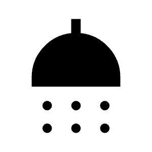 Shower Fill Icon from Outlined Fill - Material Symbols Set