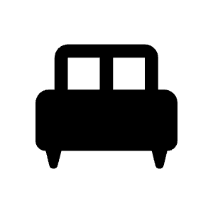 Single Bed Fill Icon from Rounded Fill - Material Symbols Set