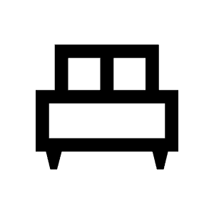 Single Bed Icon from Sharp Line - Material Symbols Set