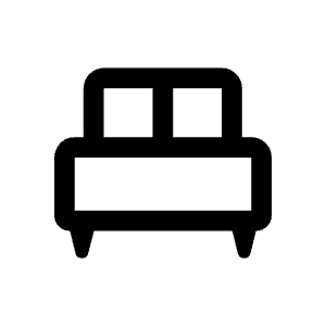 Single Bed Icon from Rounded Line - Material Symbols Set