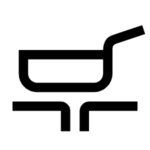 Skillet Cooktop Icon from Outlined Line - Material Symbols Set