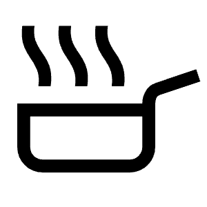 Skillet Icon from Outlined Line - Material Symbols Set