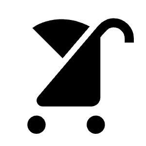 Stroller Fill Icon from Outlined Fill - Material Symbols Set