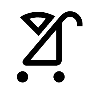 Stroller Icon from Outlined Line - Material Symbols Set