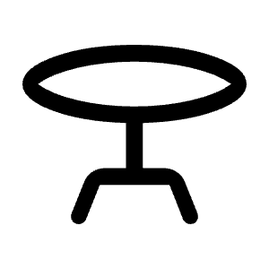 Table Bar Icon from Rounded Line - Material Symbols Set