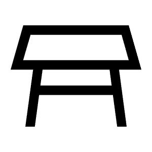 Table Restaurant Icon from Sharp Line - Material Symbols Set