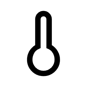 Thermometer Icon from Outlined Line - Material Symbols Set