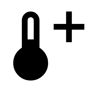 Thermometer Add Fill Icon from Sharp Fill - Material Symbols Set