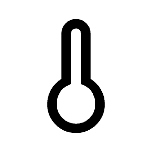 Thermometer Icon from Sharp Line - Material Symbols Set