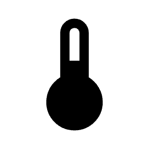 Thermometer Fill Icon from Sharp Fill - Material Symbols Set