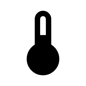 Thermometer Fill Icon from Rounded Fill - Material Symbols Set