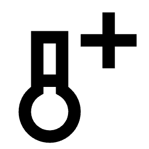 Thermometer Gain Icon from Sharp Line - Streamline Material Free Set