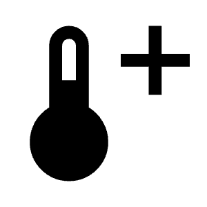 Thermometer Gain Fill Icon from Outlined Fill - Material Symbols Set