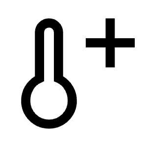 Thermometer Gain Icon from Sharp Line - Material Symbols Set
