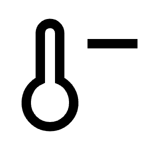 Thermometer Loss Icon from Sharp Line - Material Symbols Set