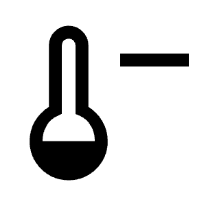 Thermometer Minus Fill Icon from Sharp Fill - Material Symbols Set