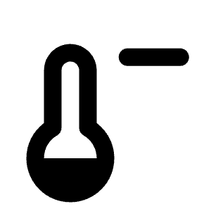 Thermometer Minus Fill Icon from Rounded Fill - Streamline Material Free Set