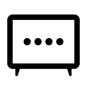 Tv With Assistant Icon from Rounded Line - Material Symbols Set