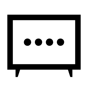 Tv With Assistant Icon from Sharp Line - Material Symbols Set