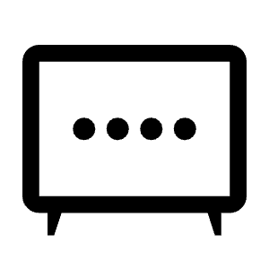 Tv With Assistant Icon from Outlined Line - Material Symbols Set