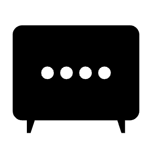 Tv With Assistant Fill Icon from Outlined Fill - Material Symbols Set