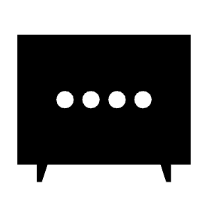 Tv With Assistant Fill Icon from Sharp Fill - Material Symbols Set