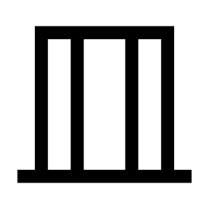 Vertical Shades Icon from Outlined Line - Material Symbols Set