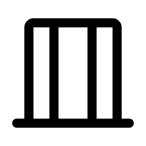 Vertical Shades Icon from Rounded Line - Material Symbols Set