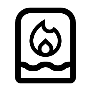 Water Heater Icon from Outlined Line - Material Symbols Set