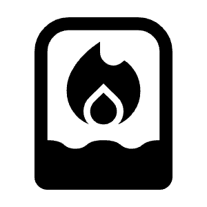 Water Heater Fill Icon from Sharp Fill - Material Symbols Set