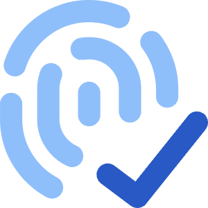 Fingerprint Check Validate Icon from Core Flat Set