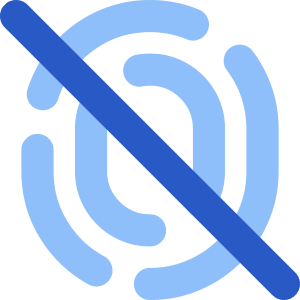 Fingerprint Off Icon from Core Flat Set