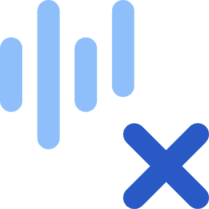 Voice Activation Delete Cross Icon from Core Flat Set
