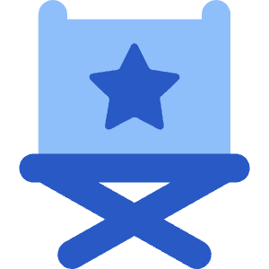Movies Director Chair Icon from Core Flat Set