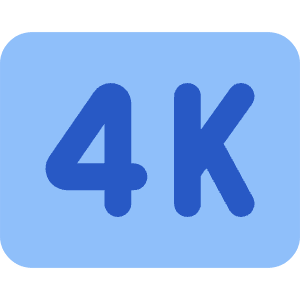 Quality 4k Icon from Core Flat Set
