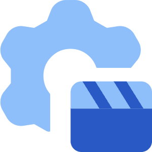 Settings Video Film Playlist Icon from Core Flat Set