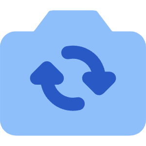 Video Swap Camera Icon from Core Flat Set