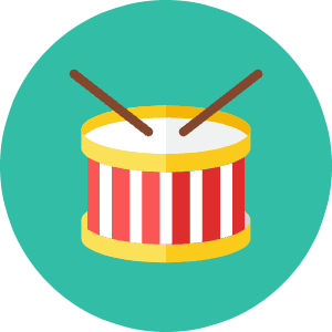 Drum Icon from Kameleon Colors - Free Set